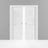French Double Pocket Doors Lucia 8822 White Silk with Frosted Opaque Glass Kit Trims Rail Hardware Solid Wood Interior Pantry Kitchen Bedroom Sliding Closet Sturdy Door 84" x 80" (2* 42x80)-87389307