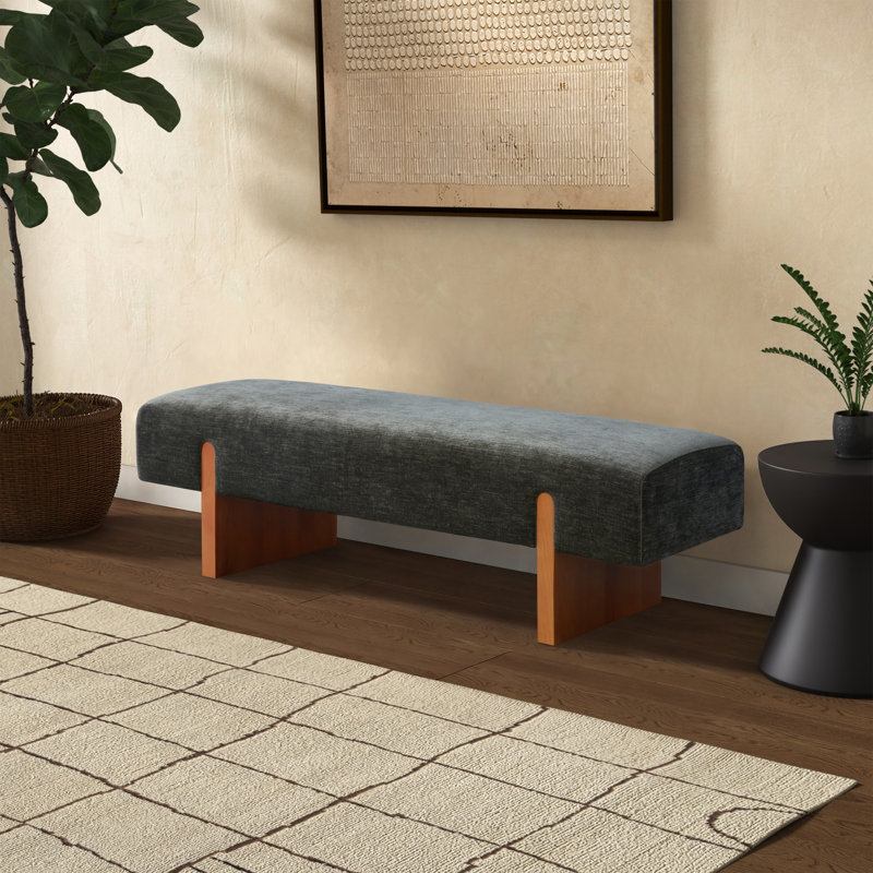 Banc rembourré Caselynn, Vert foncé