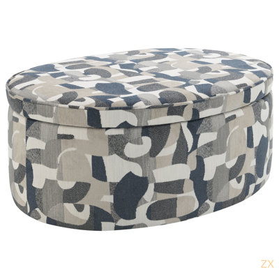 St. Helena  Oval Upholste Storage Ottoman
