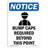 Osha Notice - Bump Caps Required Sign with Symbol