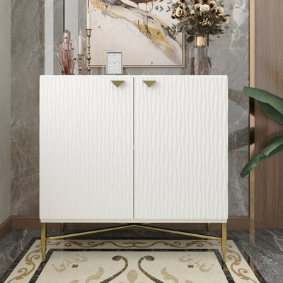 2 Door White Locker Accent Cabinet