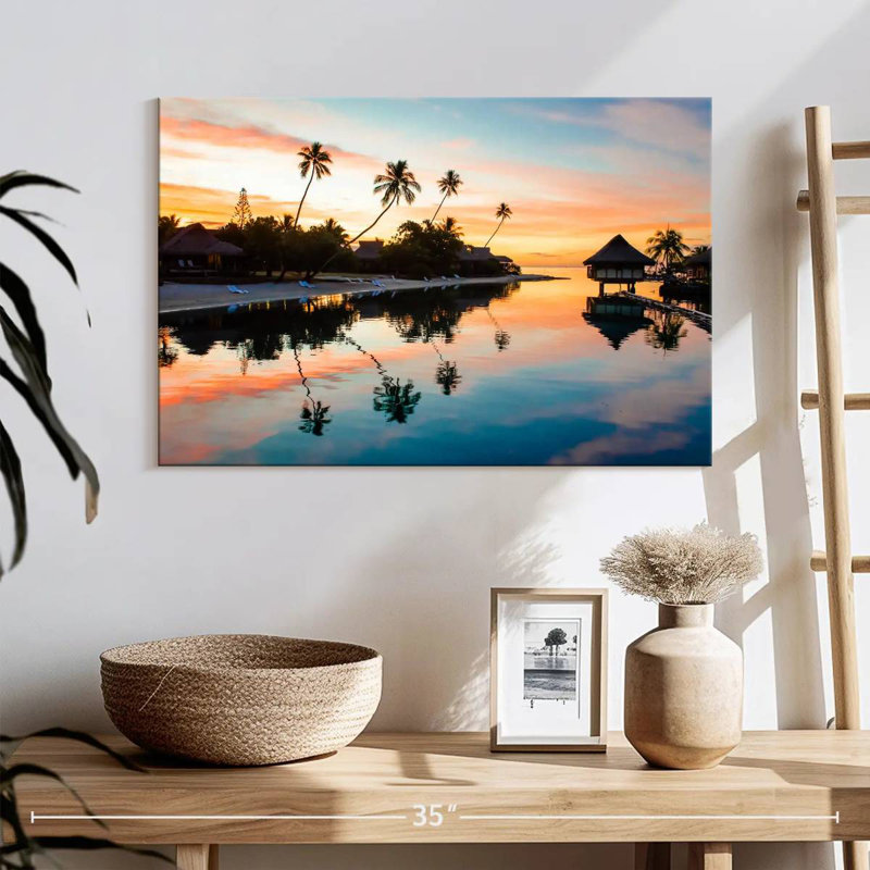 Ravi Palm Beach Reflection, 16" H x 24" W