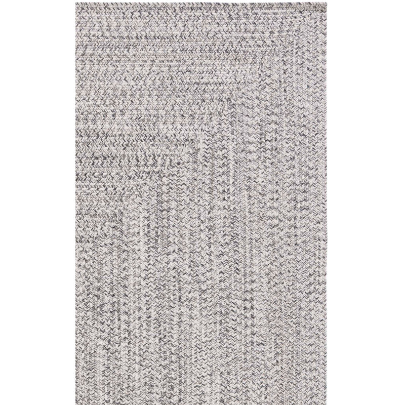 Tapis performance tissé à la main Kar, Rectangle 6 pi x 8 pi, Gray/Ivory