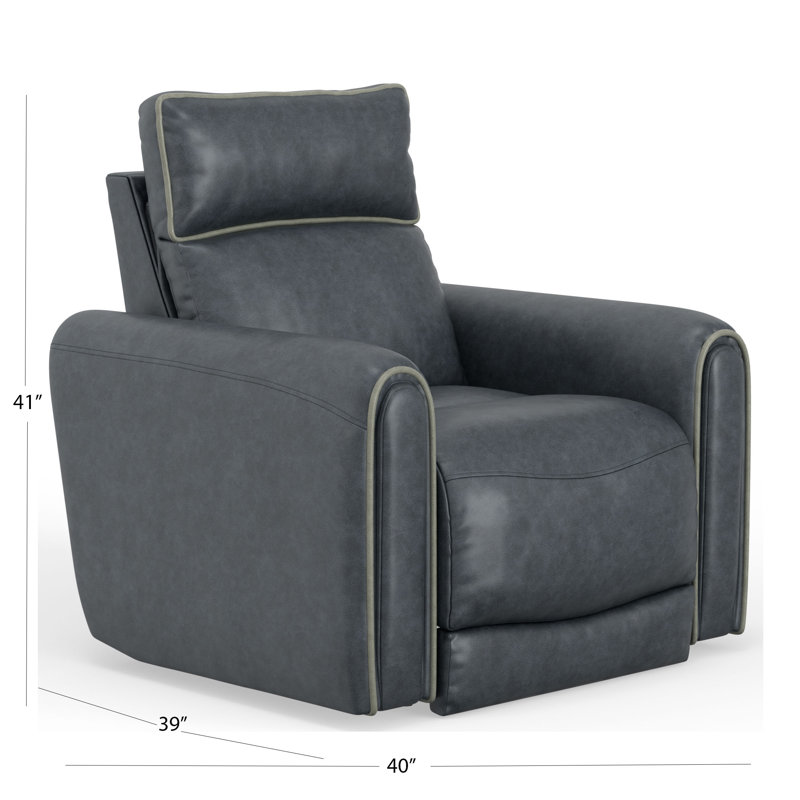 Fauteuil inclinable électrique Nahele, Mélange de polyester gris
