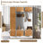 79'' Tall 4-In-1 Wooden Hall Tree - Entryway Coat Rack With Bench, 4 Hooks, 6 Storage Cabinets & Adjustable Shelf(White)-1674257262