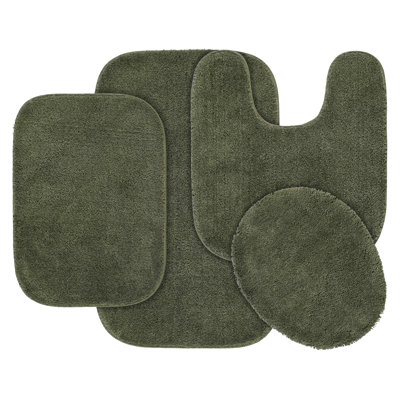 Mccluney Traditional 4 Piece Bath Rug Set