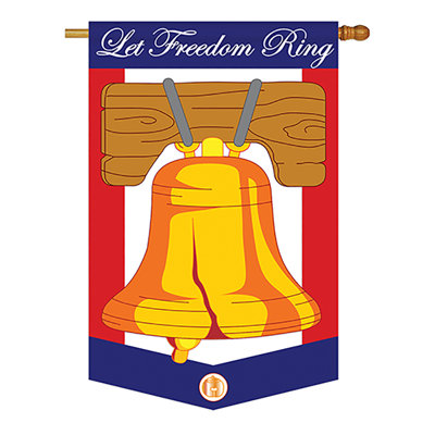 Drapeau de maison en polyester 40 x 28 po N Bell Freedom