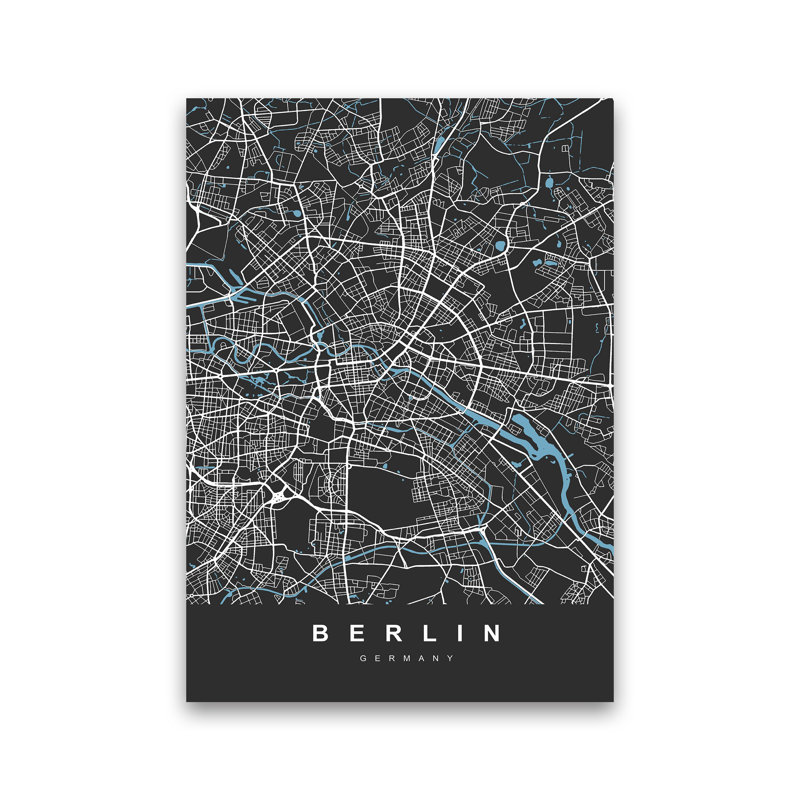 Berlin - Print, 30cm H x 21cm W x 1cm D, Wrapped Canvas