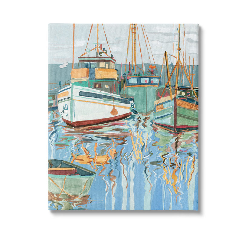 «Boat Harbor Reflections» par Melissa Wang, H 40 po x l 30 po