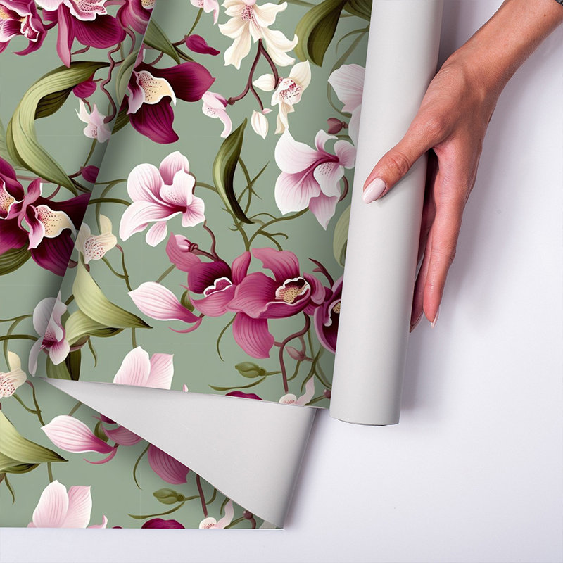 Rouleau de papier peint à peler et coller romantique