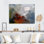 Sentiment d'automne abstrait rouge orange bleu I - peinture abstraite murale, salon