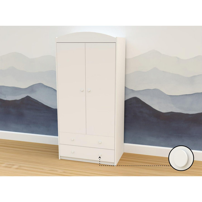 Platteville 2 Door Wardrobe, White