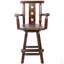 Tabouret de bar rustique - fabrication en bois de sapin, chaise avec dossier étoile décorative, repose-pieds, accoudoir large, tabouret de cuisine rustique, chaise de bistro haute pour salle à manger, restaurant, pub
