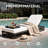 Adjustable Back Pool Chaise Lounge, Woven Rope & Iron Frame with Thick Cushion, Outdoor Patio Lounger for Poolside, Beach, Backyard-1950100305-1950100310