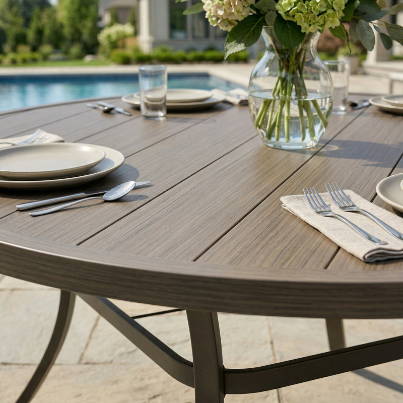 Ensemble repas 60 po pour 10 personnes, Bois gris / gris anthracite