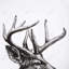 Roe Deer Plume - Toile encadrée de cerf blanc pour la décoration intérieure