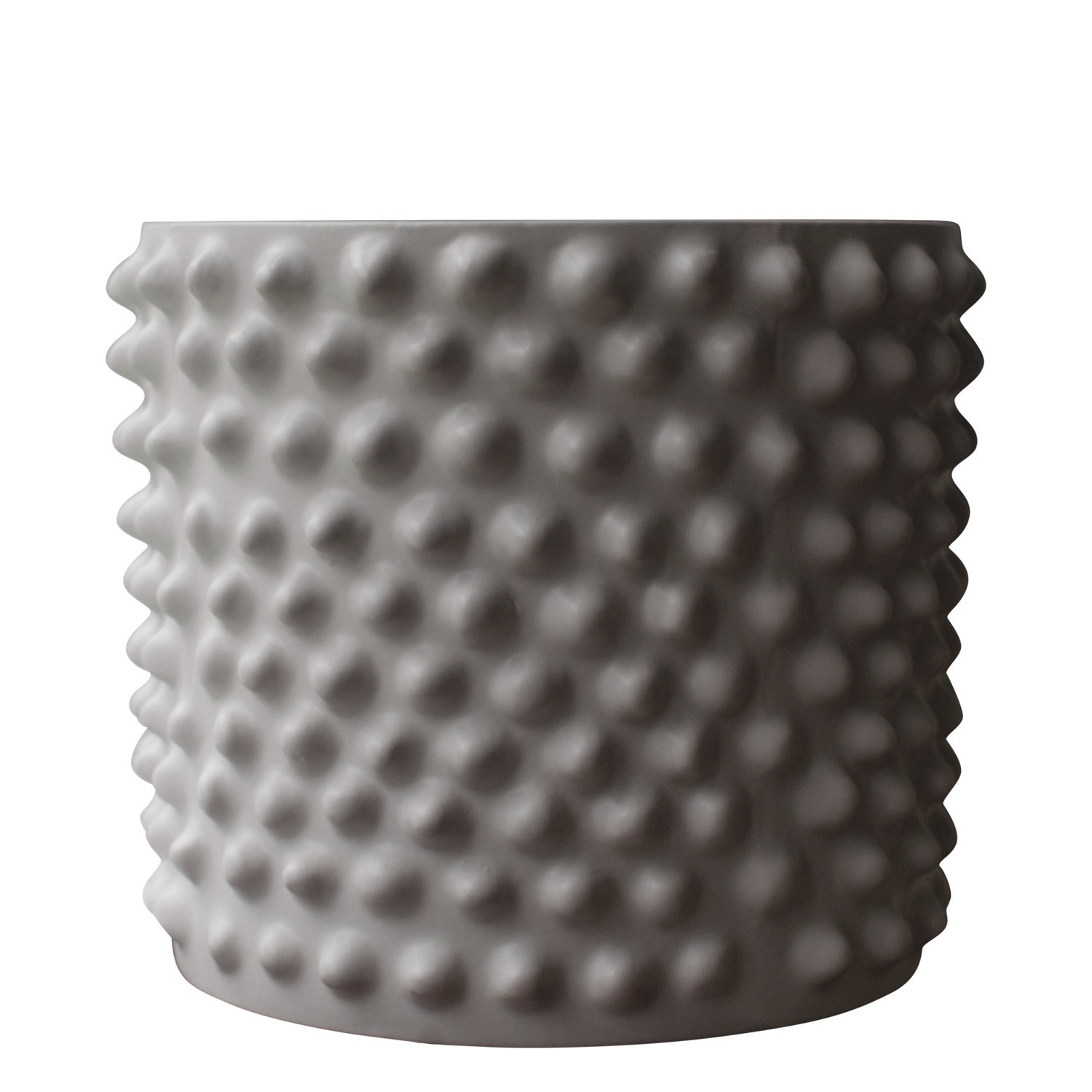 Genesta Ceramic Table Vase, Greige, 9.84" H x 11.81" W x 11.81" D