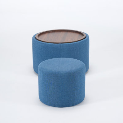 Orlena Modern Linen Nesting Storage Ottomans