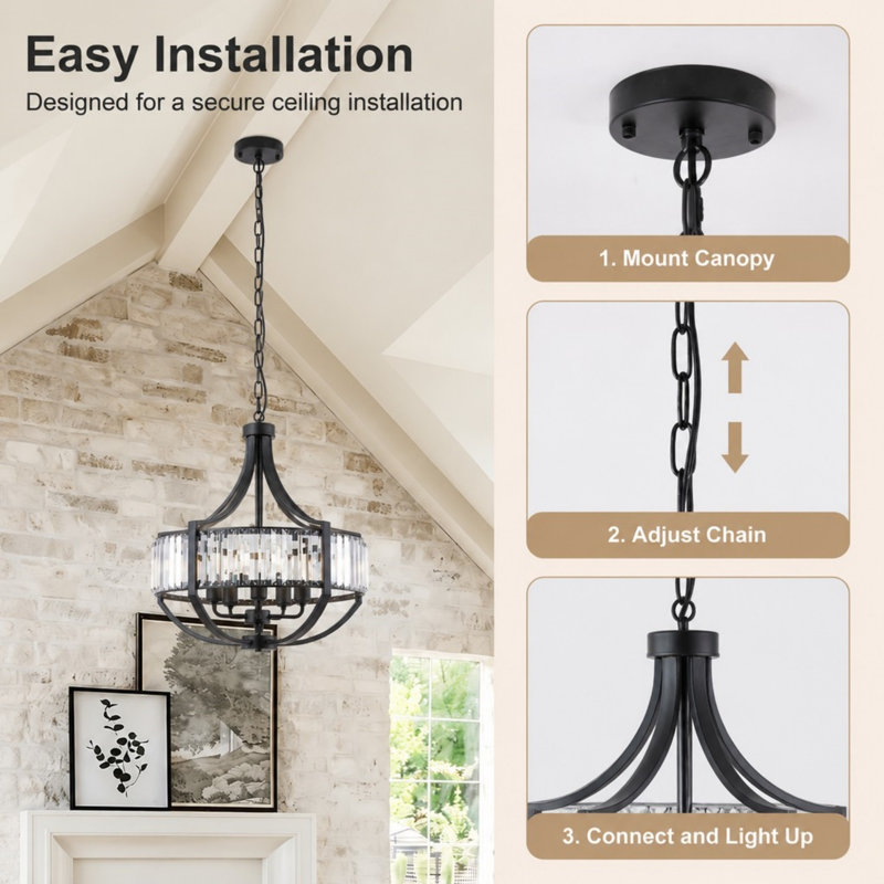 Lustres campagnards en cristal