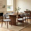 Chaises de cuisine rembourrées en bois massif, chaises de salle à manger d'appoint modernes grises (ensemble de 4)-541168604-543479730