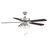 52" Artice 5 - Blade Standard Ceiling Fan in Brushed Nickel/Chestnut with Pull Chain and Light Kit Included-2060037120