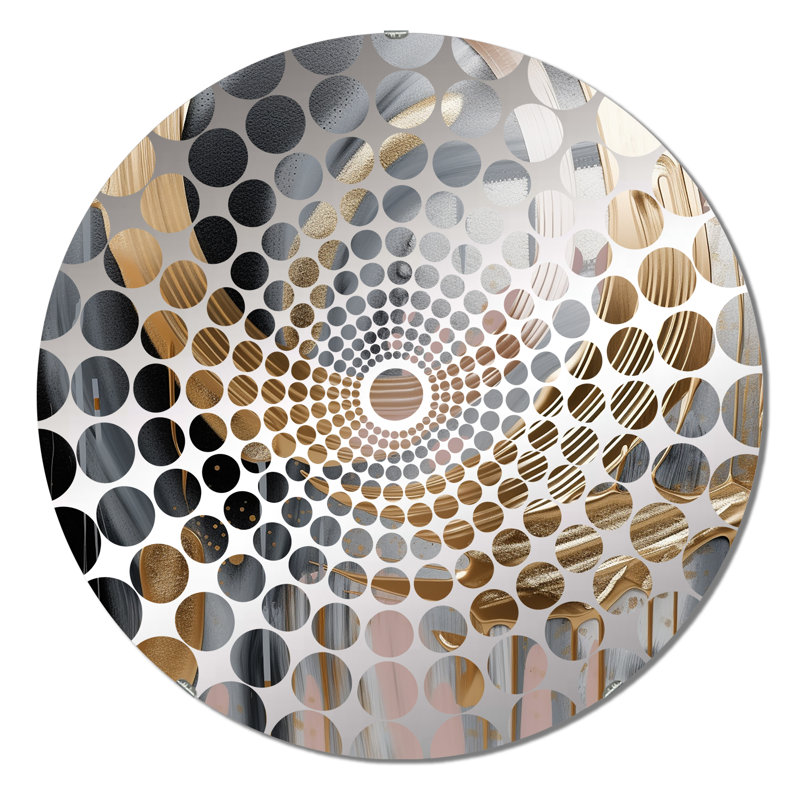 Sebergham - Miroir décoratif à cercles concentriques, 23,6 po x 23,6 po