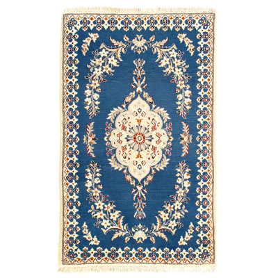 One-of-a-Kind Rectangle 3'9" x 6'2" Hand Knotted Area Rug