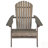 Folding Adirondack Chair With Slatted Back And Wide Armrests For Patio & Garden, Grey, Durable Acacia Wood-486581703