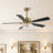 52" 6-Speed Dimmable LED Ceiling Fan with Light and Remote Control, 3 Color Lights, Reversible DC Motor, Double-Sided Wood Blades, 4"/10" Downrods-1019938420