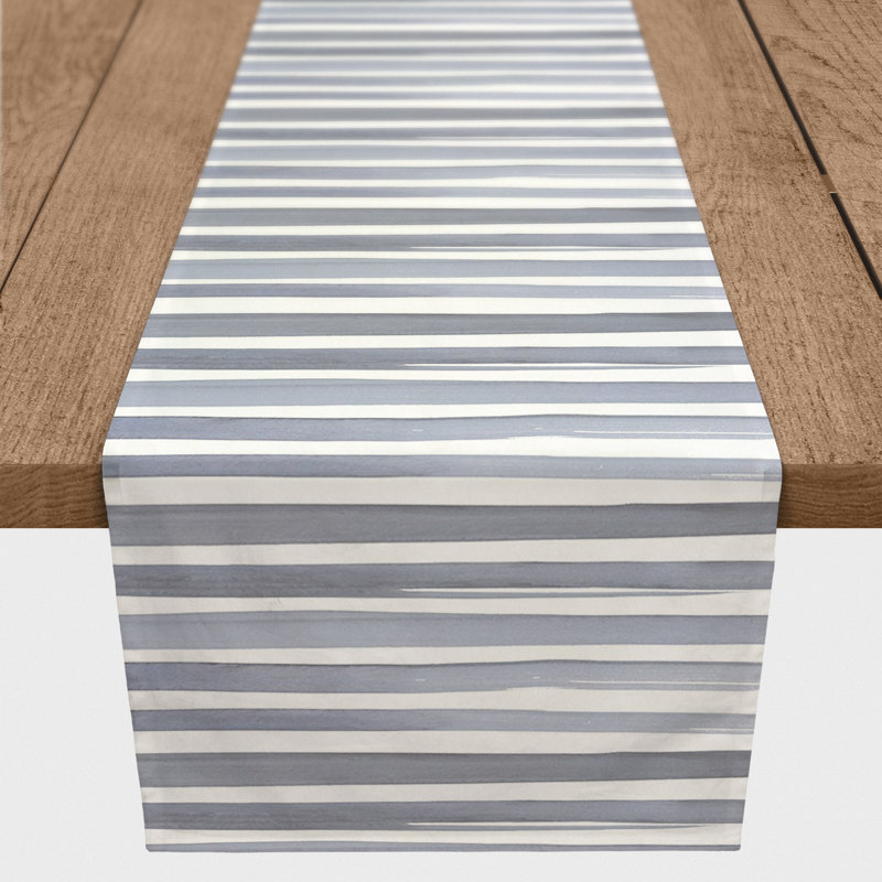 Rectangular Table Runner, 72" x 16", Blue/White