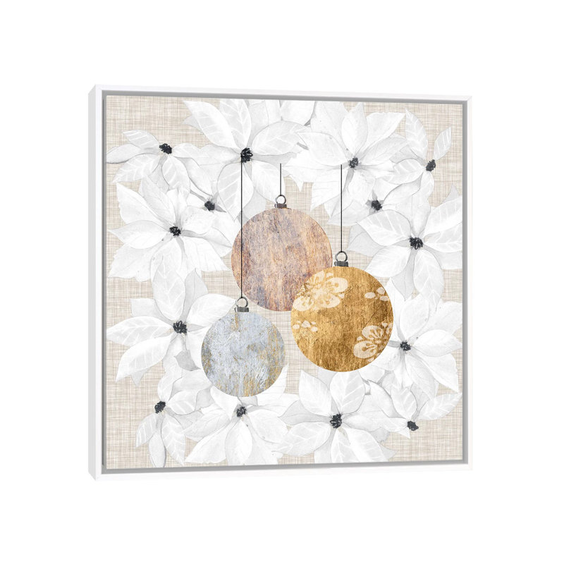 «Soph sophistiqué Noël IV» par Grace Popp - reproduction, Toile blanche encadrée, Pas de tapis, H 18 po x l 18 po x 1,5 po
