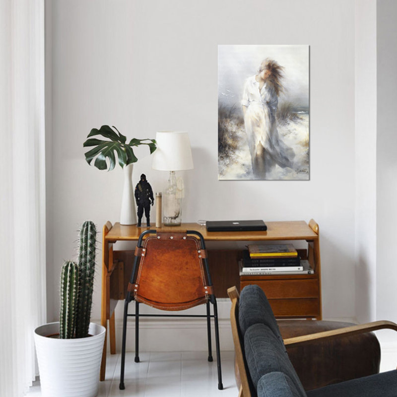 « rêvey », impression sur toile, H 18 po x l 12 po x P 1,5 po, Pas de tapis, Toile tendue