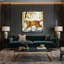 «Big Cats Asian Golden Cat», art mural sur toile beige-1707104668