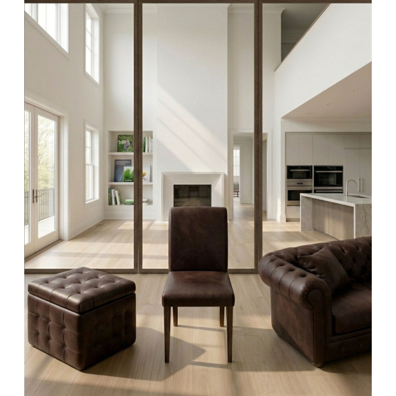 Faux Leather Fabric, Dark Brown