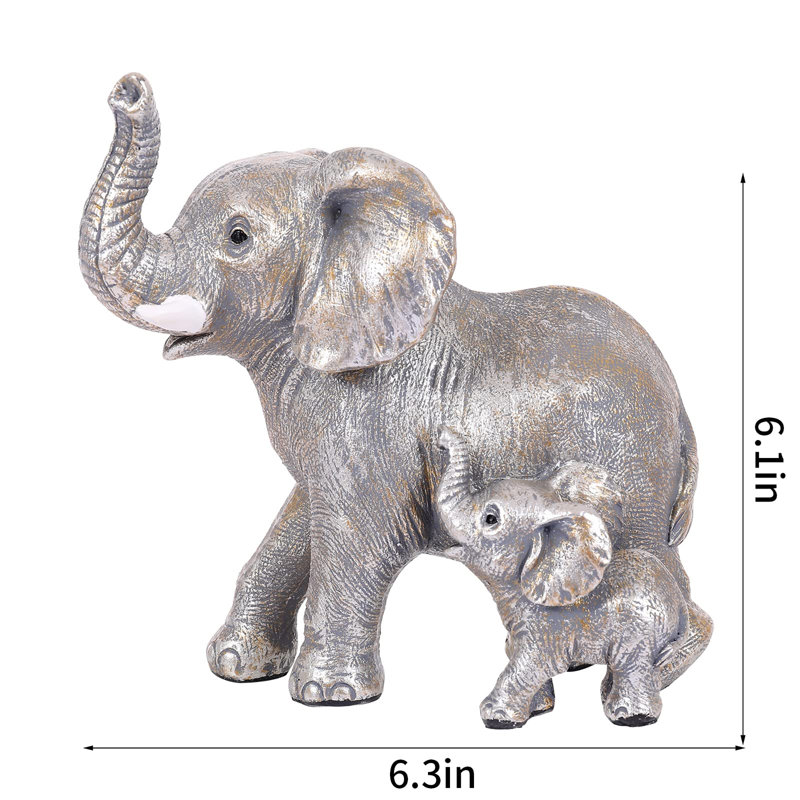 Adorables figurines d'éléphant, Silver