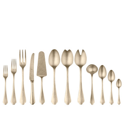 Ensemble de couverts en étain Dolce Vita - 67 pièces - Champagne