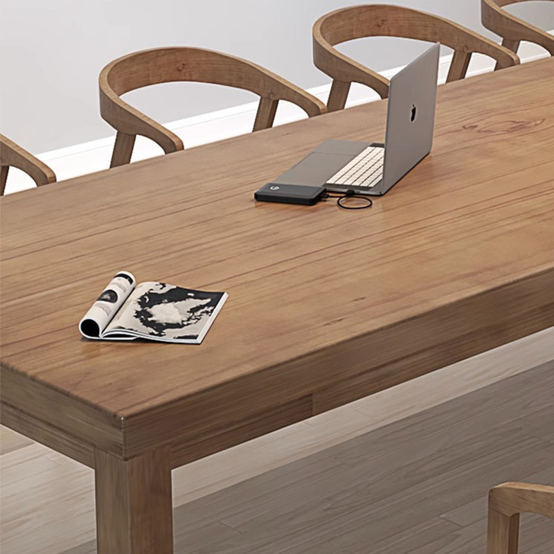 Ensemble de table à manger moderne et simple en bois massif., H 29,5 po x L 94,4 po x l 39,3 po