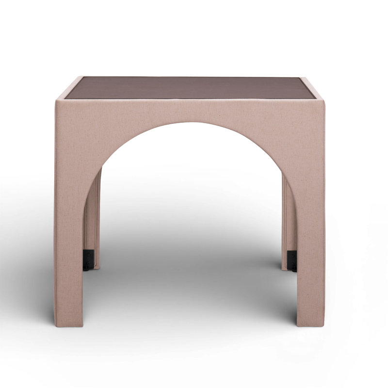 Table de jeu en chenille rose clair Tomlin, Rose
