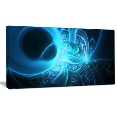 « brillante blue blue on black », impression sur toile tendue