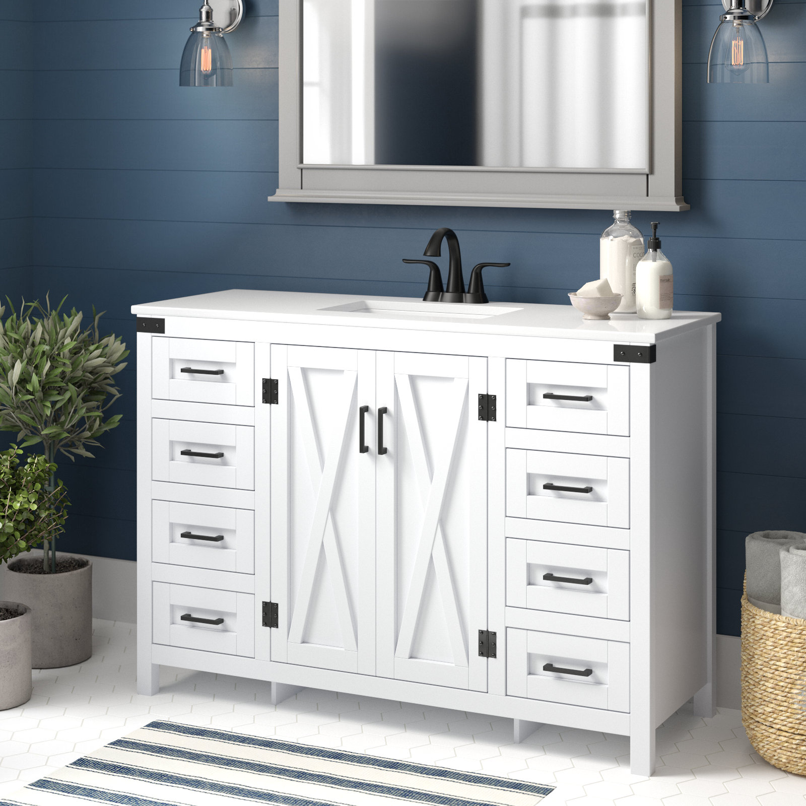 Slayton 48'' Single Bathroom Vanity, White