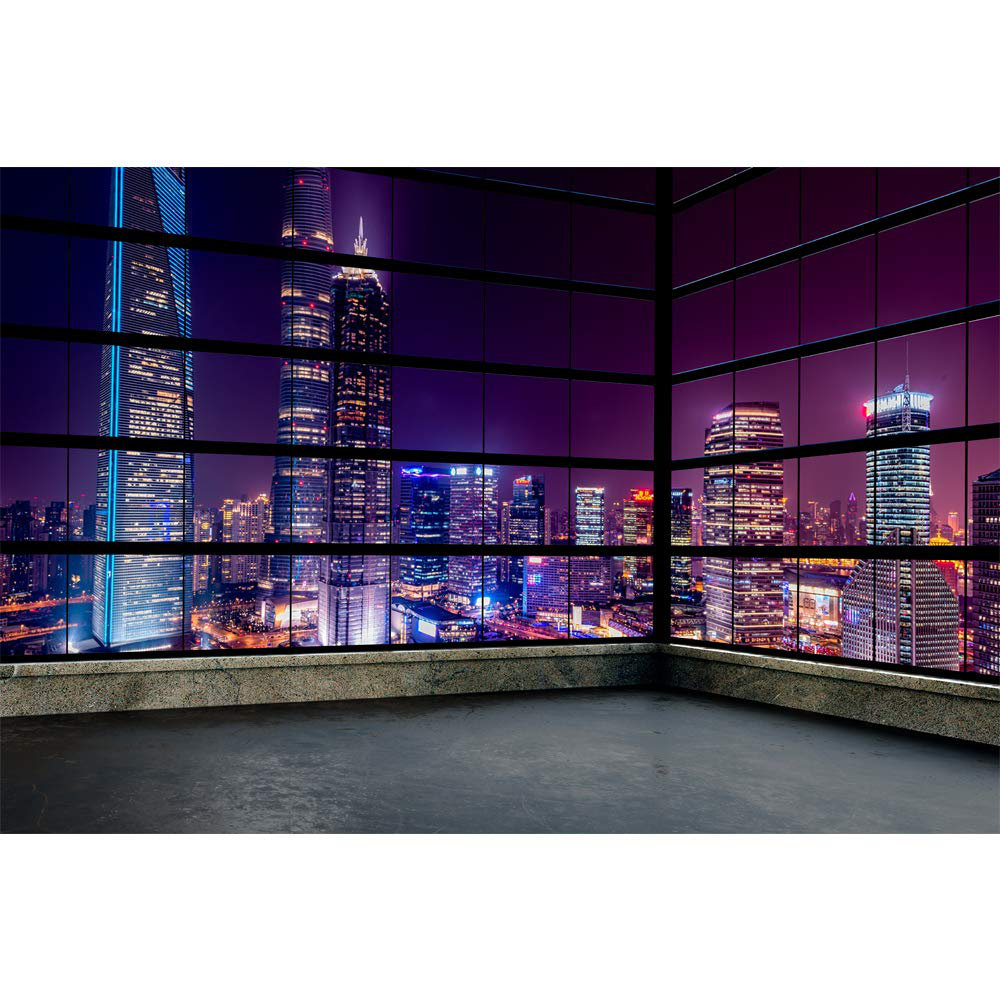 3D Cityscape Paintable Wall Mural IDEA4WALL