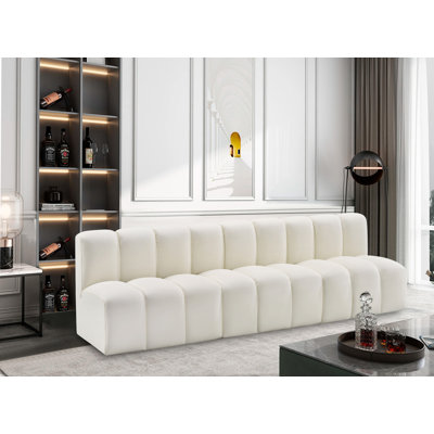 Canapé en cuir végétalien 89,5 po Izzac