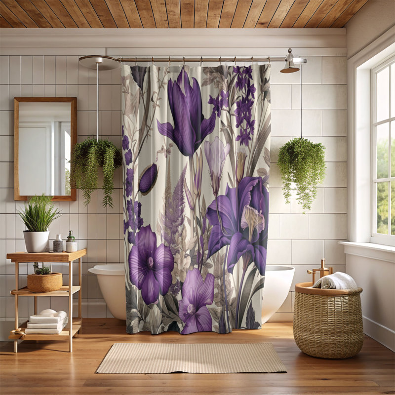Rideau de douche standard 1 pièce, H 74 po x l 71 po