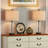 Brokk 23.5" Bubble Glass Table Lamp with 3-Way Dimming, Linen Shade and Metal Base for Living Room and Bedroom-973436663