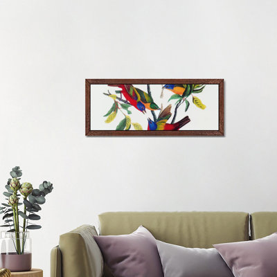 Painted Bunting by John Audubon - 1 Piece Panoramic Painting on Canvas