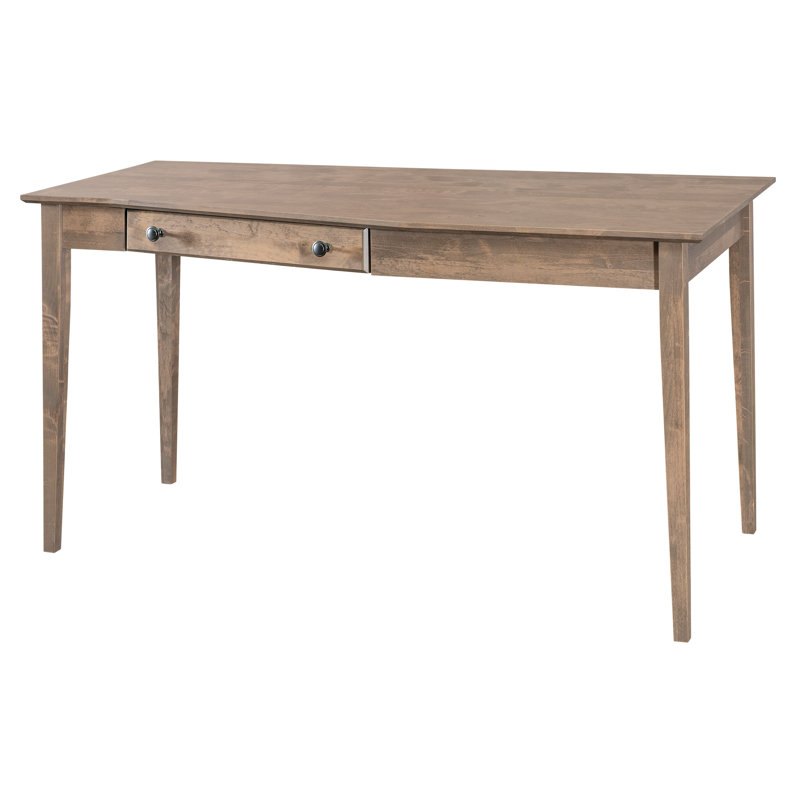 Malani American Built Solid Wood Writing Desk, Driftwood