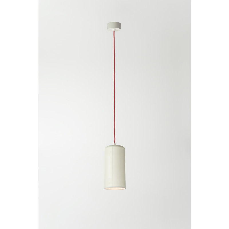 Be.pop 1 - Light Cylinder Pendant, White, Red