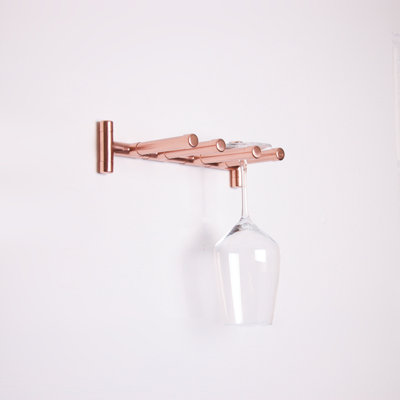 Wall Mounted Wine Glass Rack in
