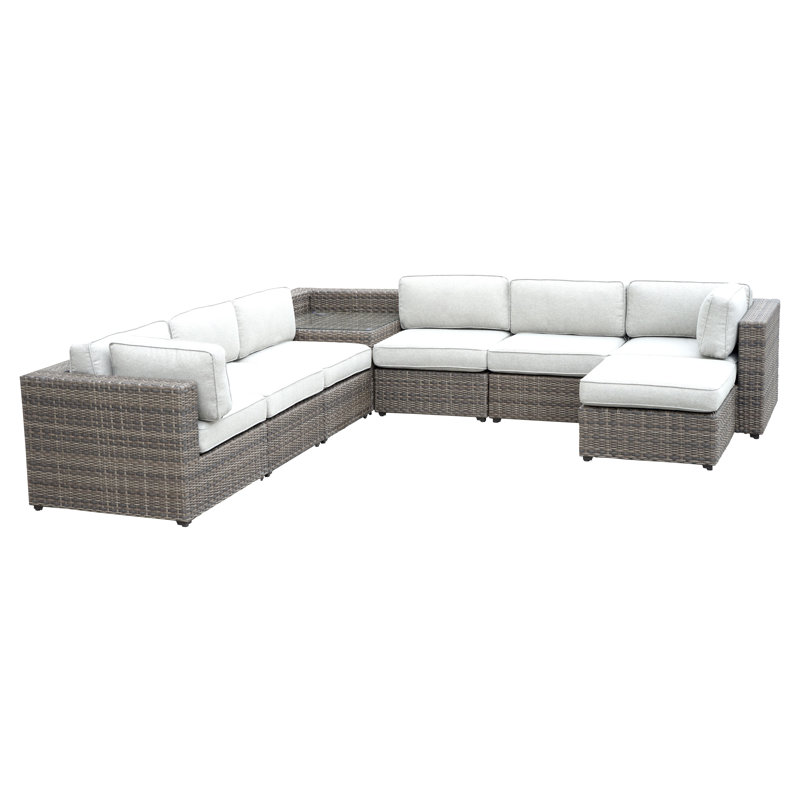 Canapé modulaire d'extérieur avec coussins Montae