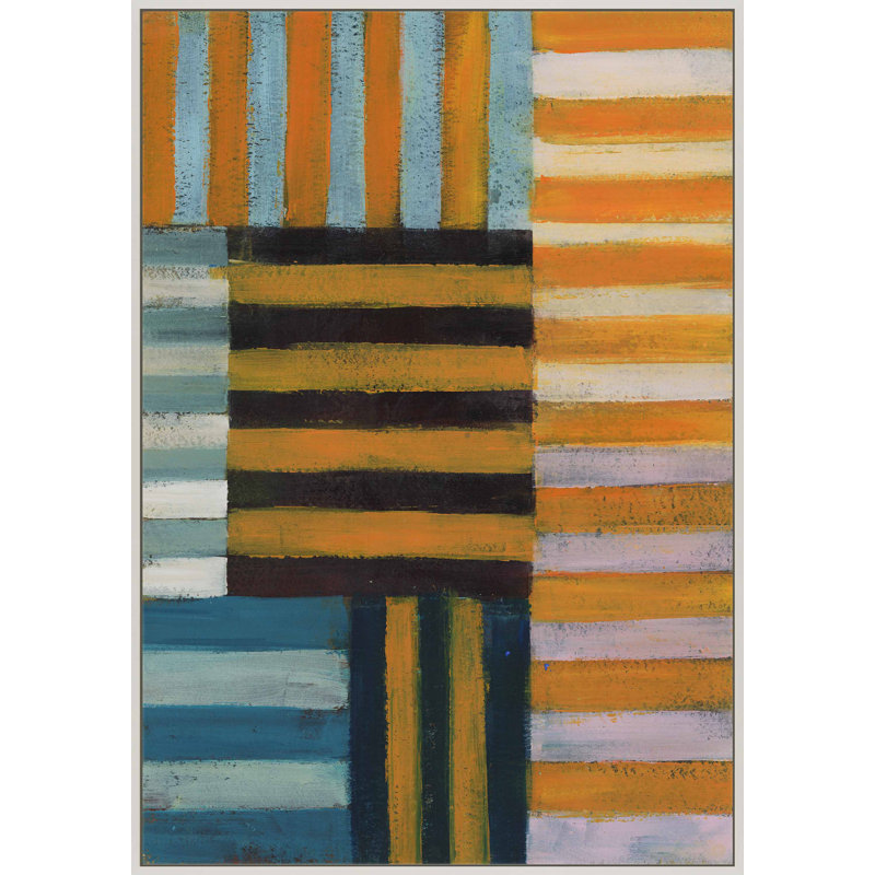 Give-and-Take 2 by Anne-Marie Olczak - Framed Wall Art, 25" H x 20" W, Framed Print Canvas without Mat, White